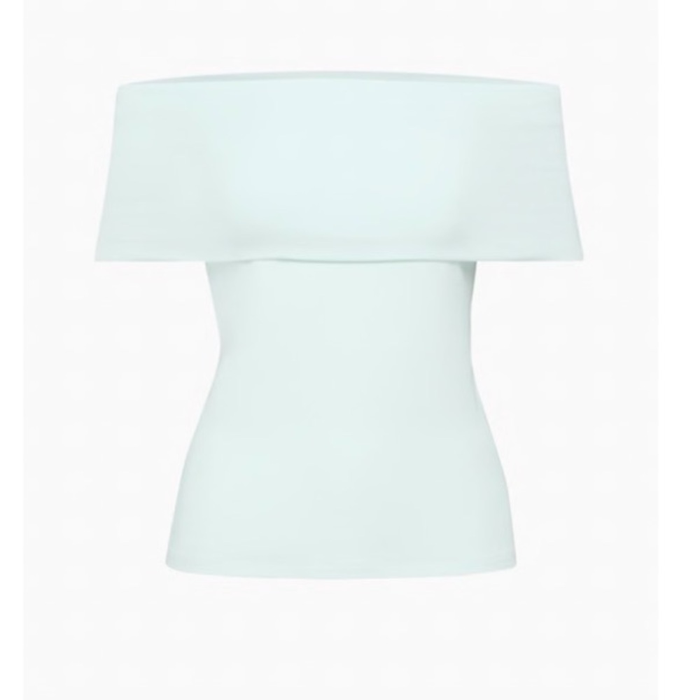 Ariztia babaton Off-Shoulder Light Blue Blouse